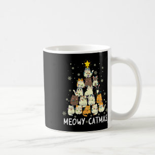 Meowy Catmas Cat Christmas Tree Xmas Girls Boys Fu Coffee Mug