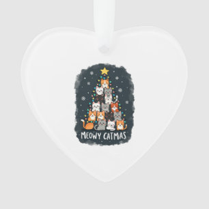 Meowy Catmas Cat Christmas Tree Xmas Girls Boys Fu Ornament