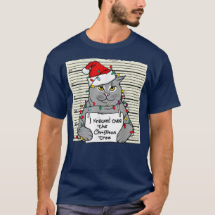 Meowy Catmas Cat Christmas Tree Xmas Girls Boys Fu T-Shirt