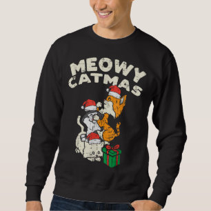 Meowy Catmas Cat Kitten Christmas Pyjamas Xmas Sweatshirt