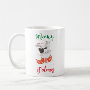 Meowy Catmas, Cat Merry Christmas  Coffee Mug