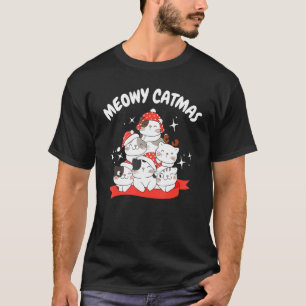 Meowy Catmas Christmas Kittens Cute Holiday T-Shirt