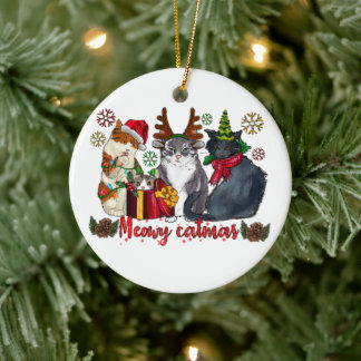 MEOWY CATMAS CHRISTMAS ORNAMENT