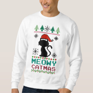 Meowy Catmas Christmas Santa Cat Ugly Sweater
