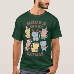 Meowy Catmas Christmas With Christmas Outfits And T-Shirt