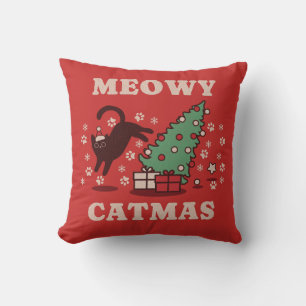Meowy Catmas Cushion