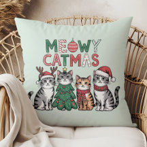 Meowy Catmas Cute Christmas Cats - Holiday Decor