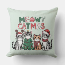 Meowy Catmas Cute Christmas Cats - Holiday Decor