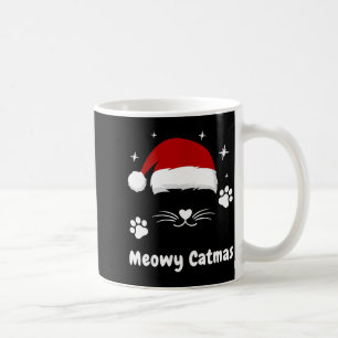 Meowy Catmas Cute Kitten Cats Santa Hat Christmas Coffee Mug
