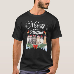 Meowy Catmas Family Matching Christmas Pajamas San T-Shirt