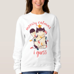 Meowy Catmas Funny Cat Lover T-Shirt Sweatshirt