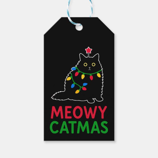 Meowy Catmas Gift Tags (Front)