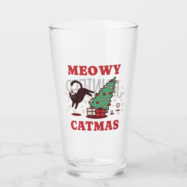 Meowy Catmas Glass (Front)