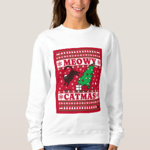 Meowy Catmas Holiday Design – Festive and Fun Sweatshirt