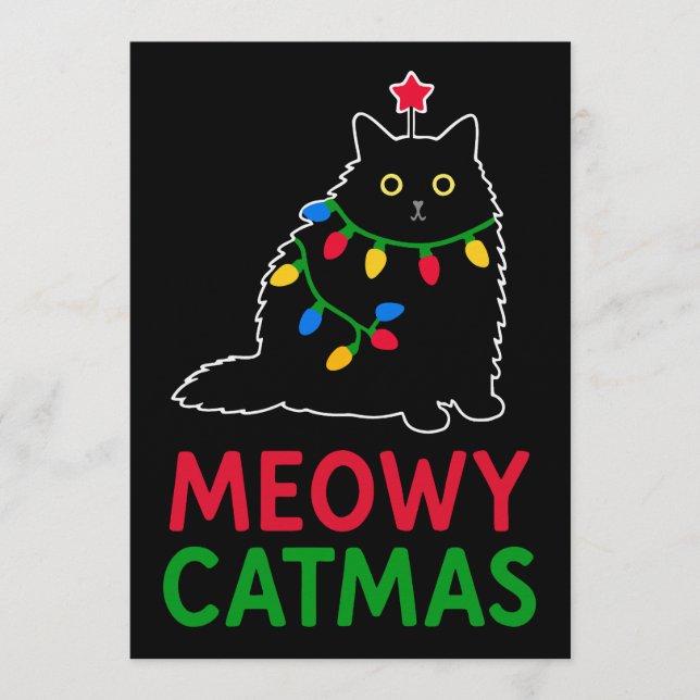 Meowy Catmas Invitation (Front)