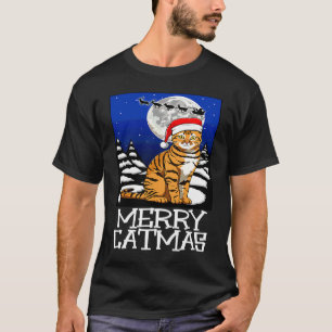 Meowy Catmas Merry Christmas Cat T-Shirt