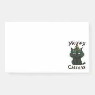 Meowy Catmas Moody cat Post-it Notes
