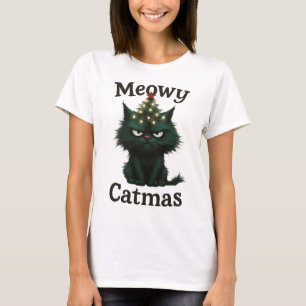 Meowy Catmas Moody cat T-Shirt