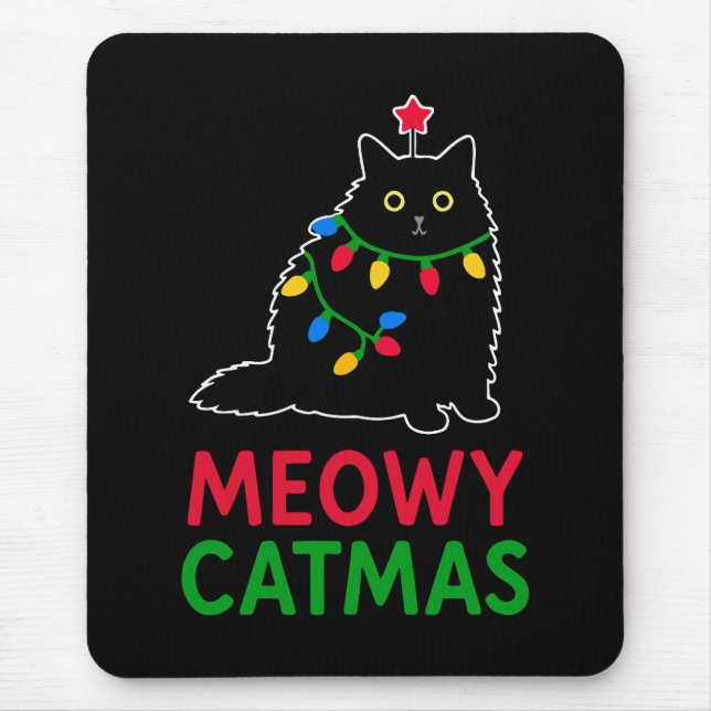 Meowy Catmas Mouse Mat (Front)