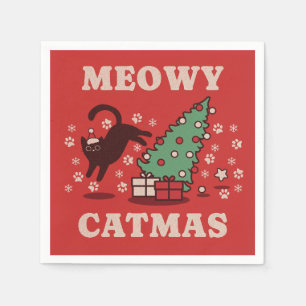 Meowy Catmas Napkin