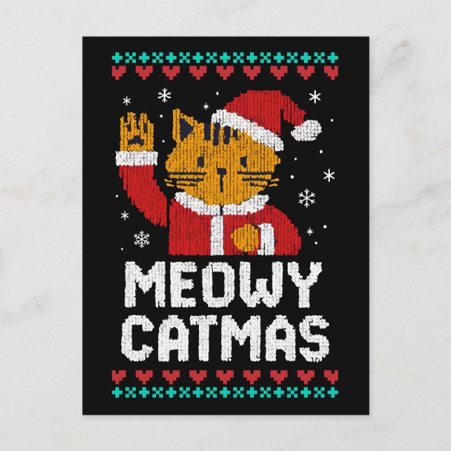 Meowy Catmas Postcard (Front)