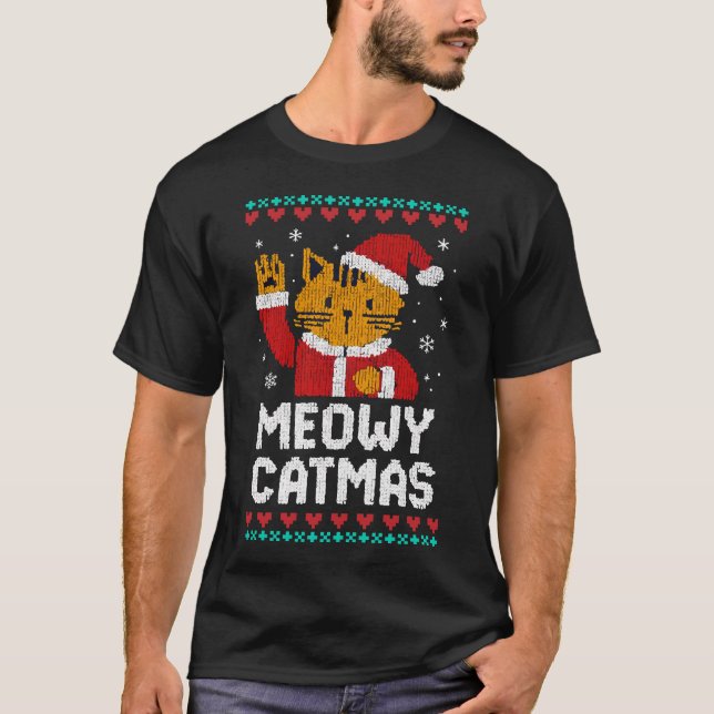 Meowy Catmas T-Shirt (Front)