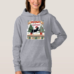 Meowy Catmas, Ugly Christmas Sweater, Cat Christma Hoodie