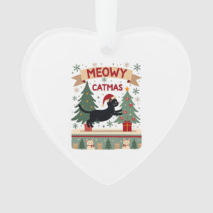Meowy Catmas, Ugly Christmas Sweater, Cat Christma Ornament