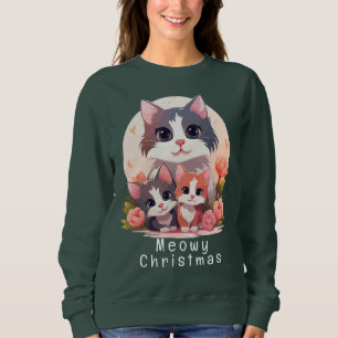 Meowy Catmast Cute Christmas Cats Sweatshirt