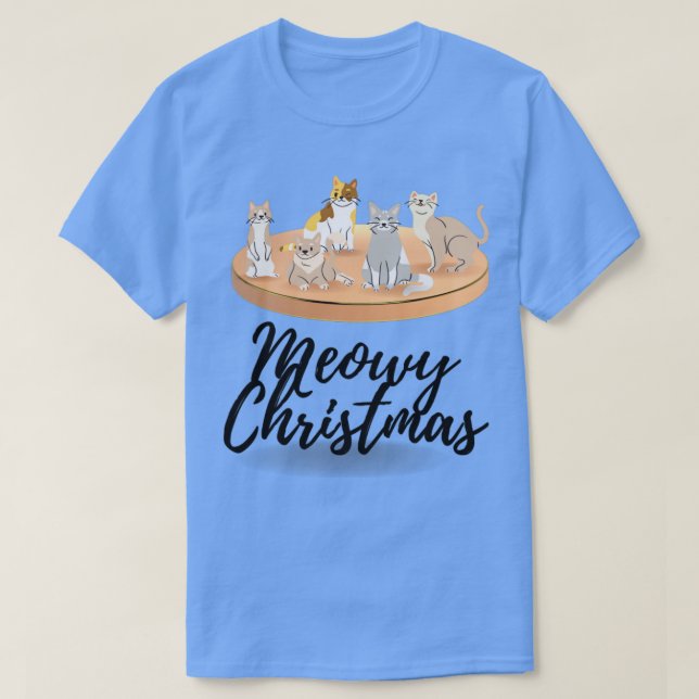 Meowy Christmas2 T-Shirt (Design Front)