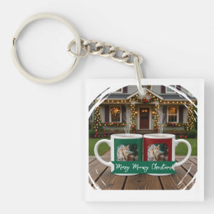 Meowy Christmas Acrylic Keychain