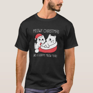 Meowy Christmas And A Happy Meow Year T-Shirt