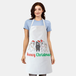 Meowy christmas apron