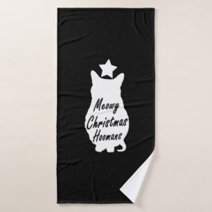 MEOWY Christmas Bath Towel