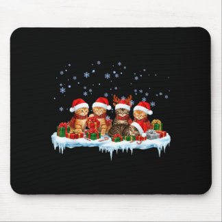 Meowy Christmas Black Cat Pajamas Family Funny Xma Mouse Mat