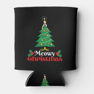 Meowy Christmas  Can Cooler