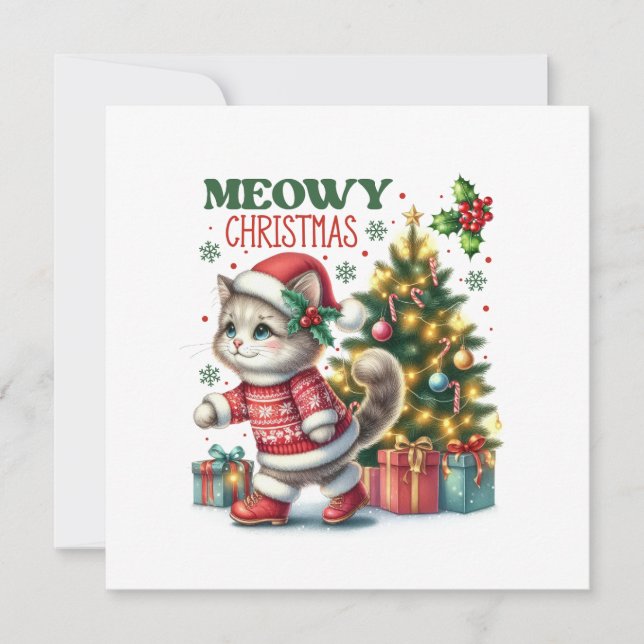 Meowy christmas Card  (Front)