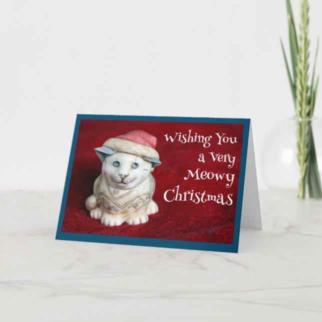 Meowy Christmas  Card (Front)