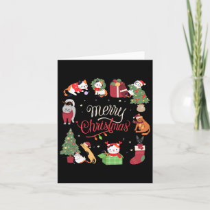 Meowy Christmas Cat Christmas Girls Boys Funny San Card