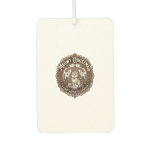 Meowy Christmas Cat Christmas Vintage Vector Art S Car Air Freshener