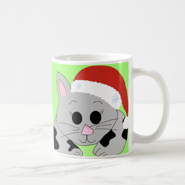 Meowy Christmas Cat Coffee Mug (Right)