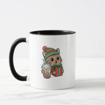 Meowy Christmas Cat Coffee Mug
