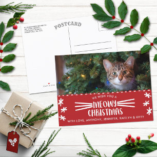 Meowy Christmas Cat Holiday Photo Postcard