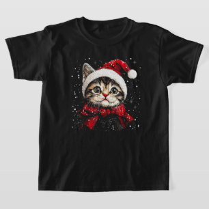 Meowy Christmas Cat Lover Funny Festive Holidays T-Shirt