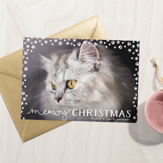 Meowy Christmas Cat Lover Holiday Photo Card (Creator Uploaded)