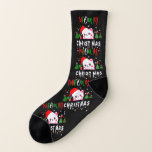 Meowy Christmas Cat Lover merry christmas kitten Socks<br><div class="desc">Meowy Christmas Cat Lover merry christmas kitten</div>