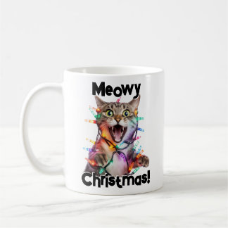Meowy Christmas Cat Mug Funny Gift