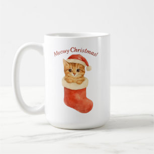 Meowy Christmas Cat Mug – Holiday Gift