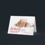 Meowy Christmas Cat Pet Holiday Folded Photo Card<br><div class="desc">Spread the love this holiday season with a unique and super cute pet holiday card.
Pet Holiday Folded Photo Card</div>