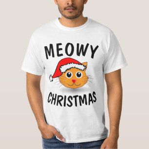 Meowy Christmas Cat T-shirts